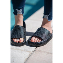 Load image into Gallery viewer, BLACK LEOPARD  Insanely Comfy -Beach or Casual Slides
