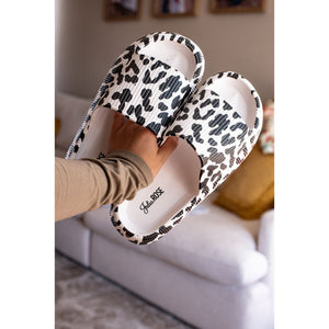 White Leopard Insanely Comfy -Beach or Casual Slides