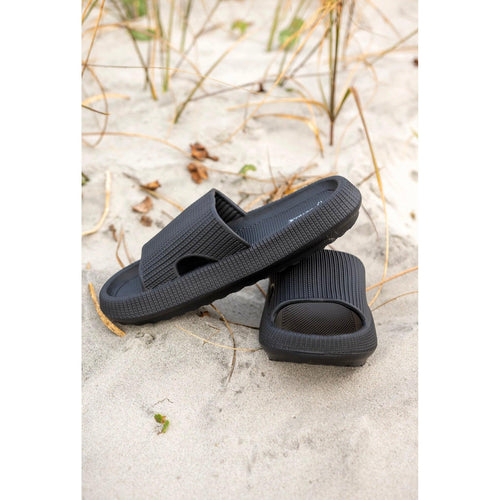 Black Insanely Comfy -Beach or Casual Slides