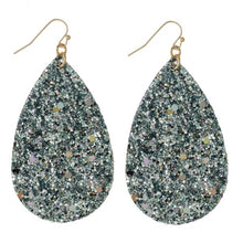 Load image into Gallery viewer, Glitter Teardrop Earring
